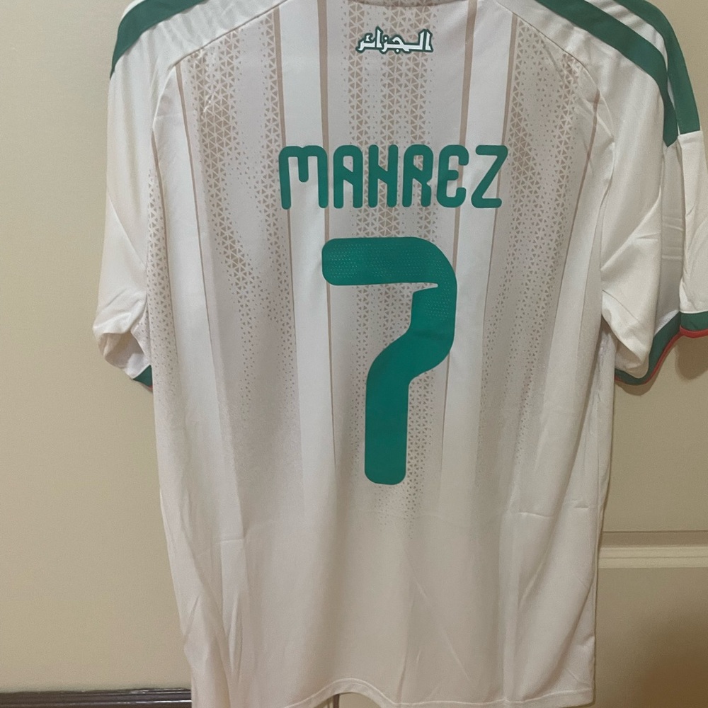 Mahrez Algeria adidas 7 White and Green Men's Jersey Size